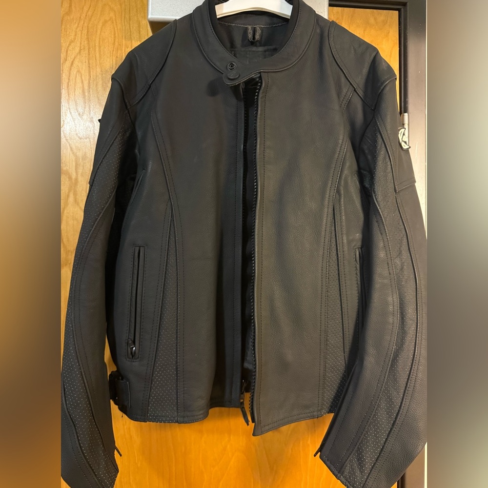 Black Leather Mens Biker Jacket